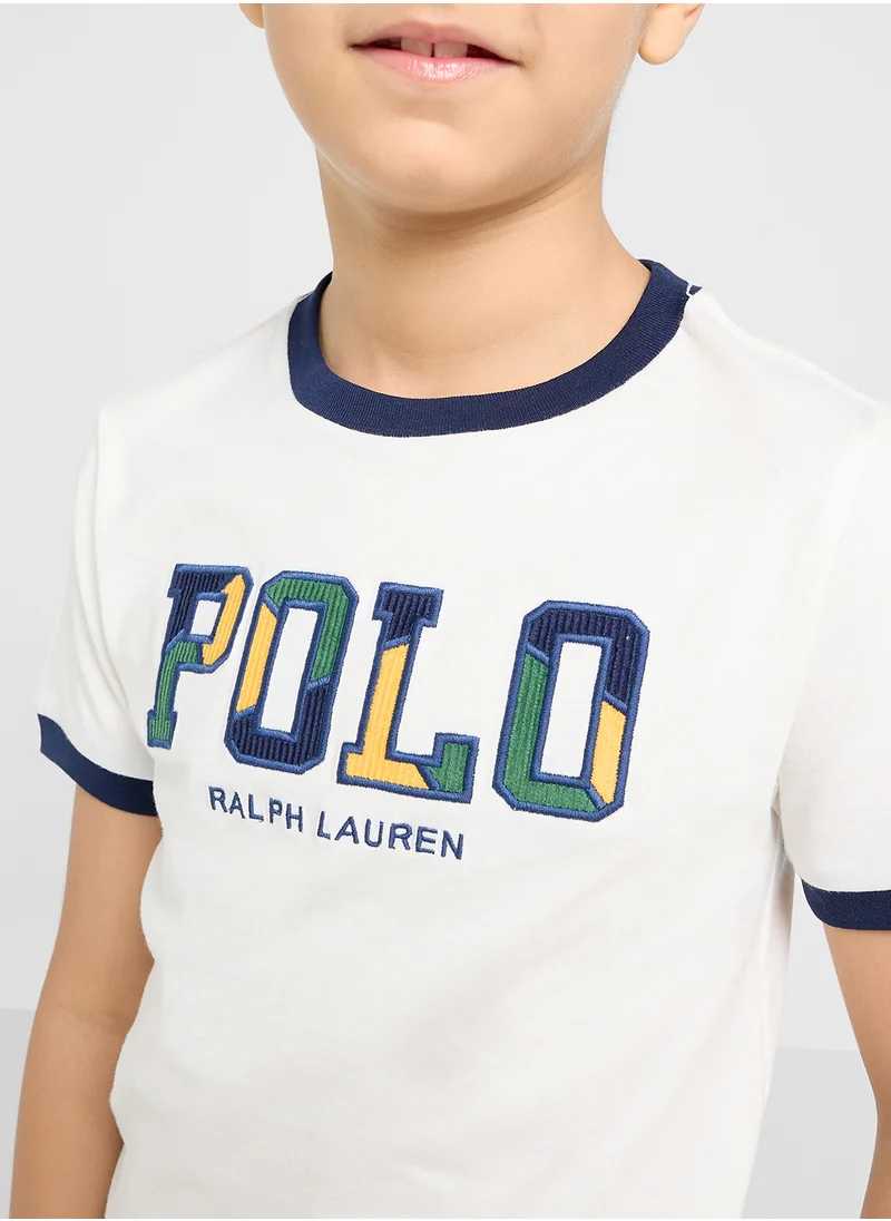 بولو رالف لورين Kids Logo Graphic T-Shirt