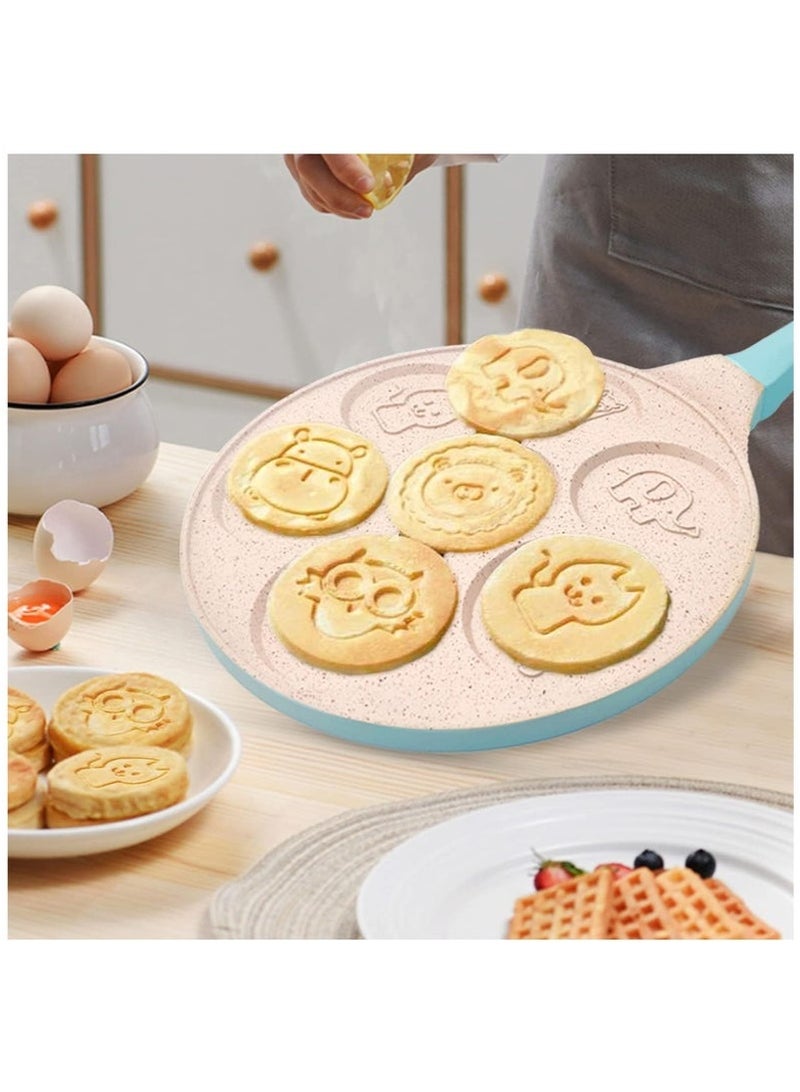 قالب صانع البان كيك، قوالب صينية الفطائر للأطفال صينية صينية الفطائر المانعة للالتصاق مع 7 أشكال حيوانات - Image 3