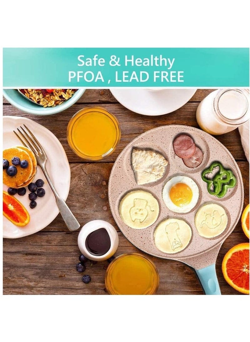 قالب صانع البان كيك، قوالب صينية الفطائر للأطفال صينية صينية الفطائر المانعة للالتصاق مع 7 أشكال حيوانات - Image 5