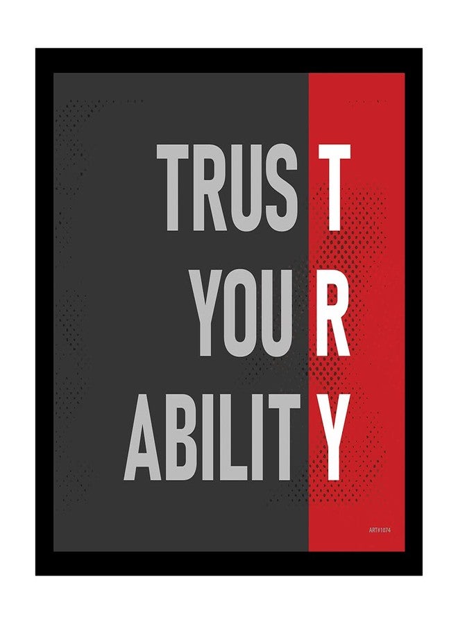 ADROS Motivational Quotes/Inspirational Poster Framed With Wall Hanging For Home, Office, Educational Institute, Workplace, Gym - Image 1