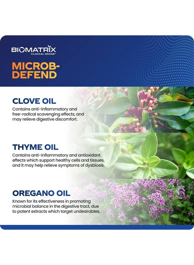 BioMatrix Oil?Blend?Of?Thyme?Oregano?Clove?Digestive Supplement?For?Men And Women?Gi Repair?Softgels?;?Microbdefend (90 Capsules) - Image 5
