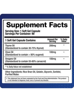 BioMatrix Oil?Blend?Of?Thyme?Oregano?Clove?Digestive Supplement?For?Men And Women?Gi Repair?Softgels?;?Microbdefend (90 Capsules)  - Image 2