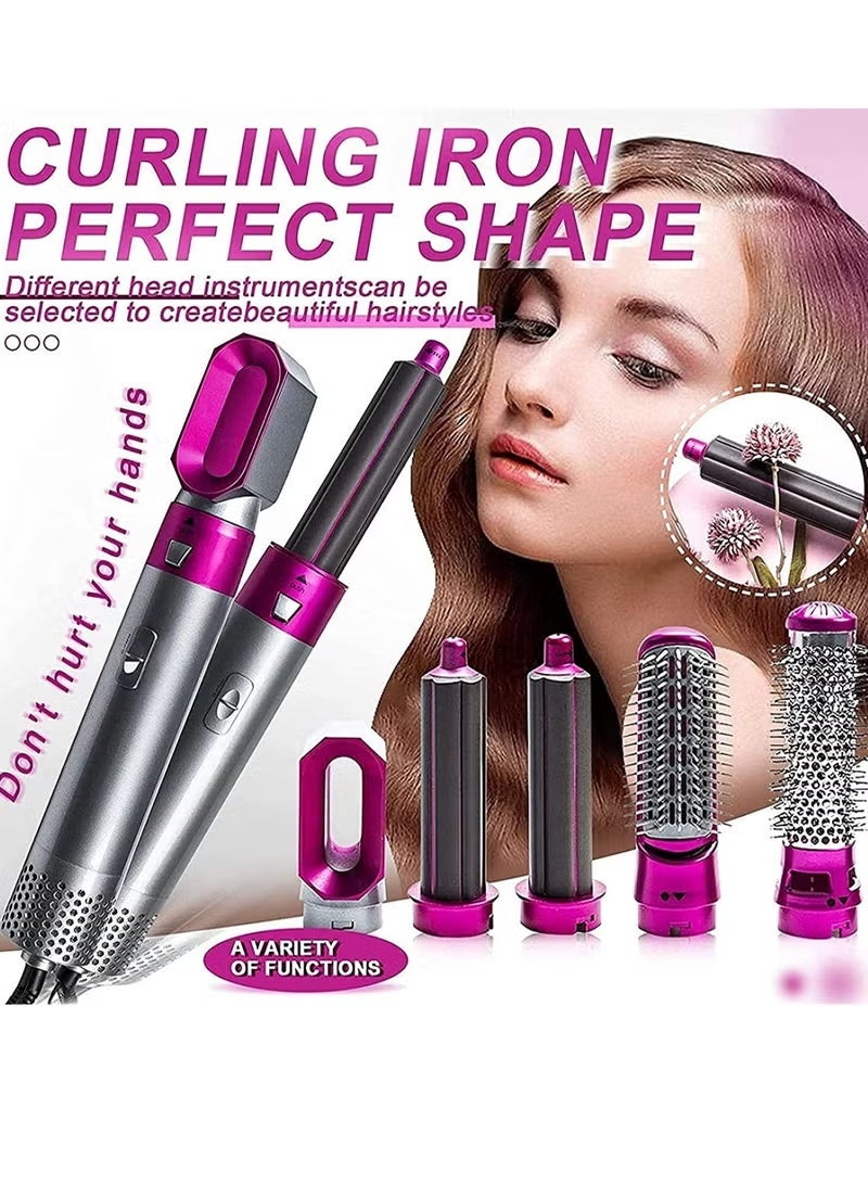 A ZONE 5 In 1 Hair Styler, Blow Dryer Brush, Hair Dryer Brush Negative Ionic Electric, Hair Wrap Hair Styler, Detachable Brush Heads - Image 3