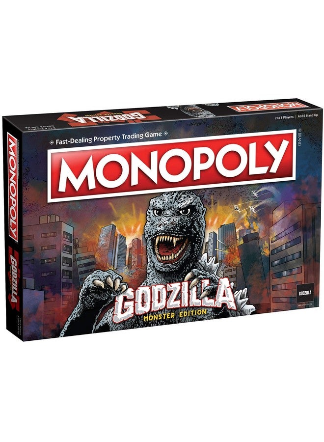 Monopoly: Godzilla | Based on Classic Monster Movie Franchise Godzilla | Collectible Monopoly Game Featuring Familiar Locations and Iconic Kaiju Monsters