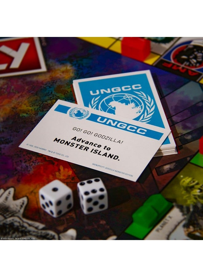 USAopoly مونوبولي: غودزيلا | مستند إلى سلسلة أفلام الوحوش الكلاسيكية غودزيلا | لعبة مونوبولي قابلة للجمع تتميز بمواقع مألوفة ووحوش كايجو الأيقونية - Image 3