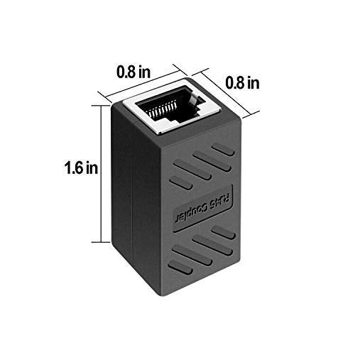 FENTICO RJ45 Coupler Female to Female Ethernet Coupler Jointer in-Line Coupler for Cat7 Cat6 Cat5 Cat5e Ethernet Cable Extender Adapter (Black) - 1 Pc - Image 4