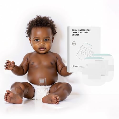 Kinderia 20Pcs Baby Waterproof Umbilical Cord Stickers, Navel Patches for Infants with Protruding Belly Buttons, Soft Cotton Hernia Pads, Baby Colic and Gas Relief Wrap 2.2 * 2.7Inch - Image 1