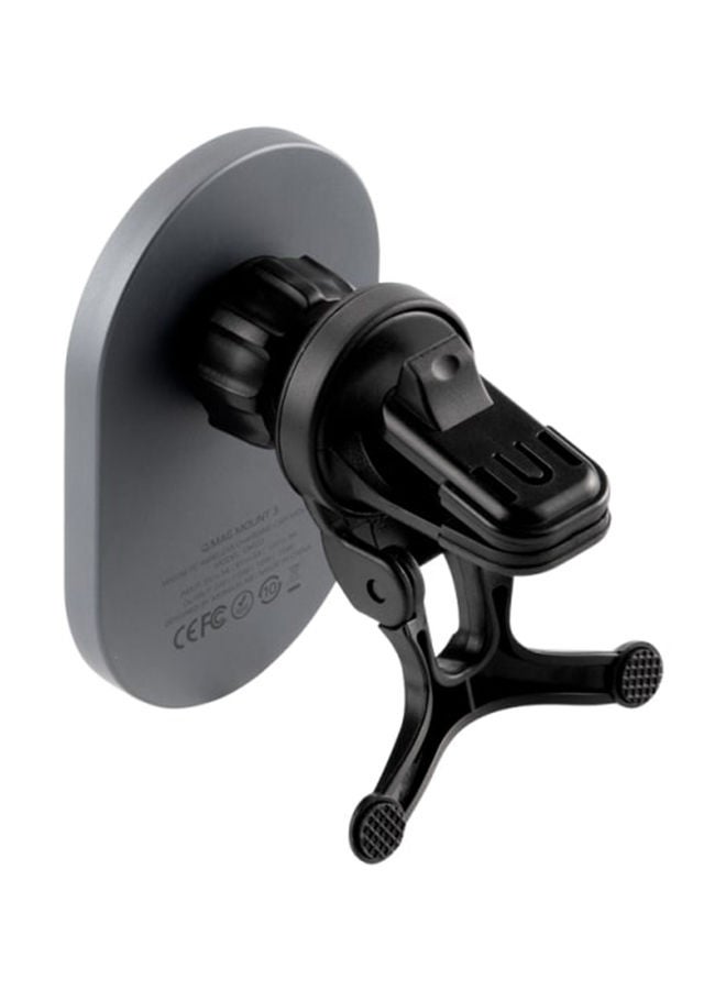 Momax Q.MAG Mount 3 Magnetic Wireless Charging Car Mount Unique transparent design 15W Max wireless fast charging - Grey - Image 3