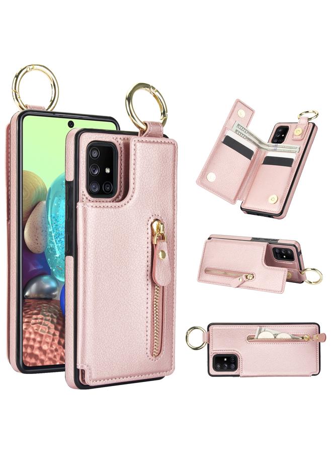 S-TOP Case For Samsung Galaxy A51 5G Litchi Texture Zipper Double Buckle Card Bag Phone Case - Image 1