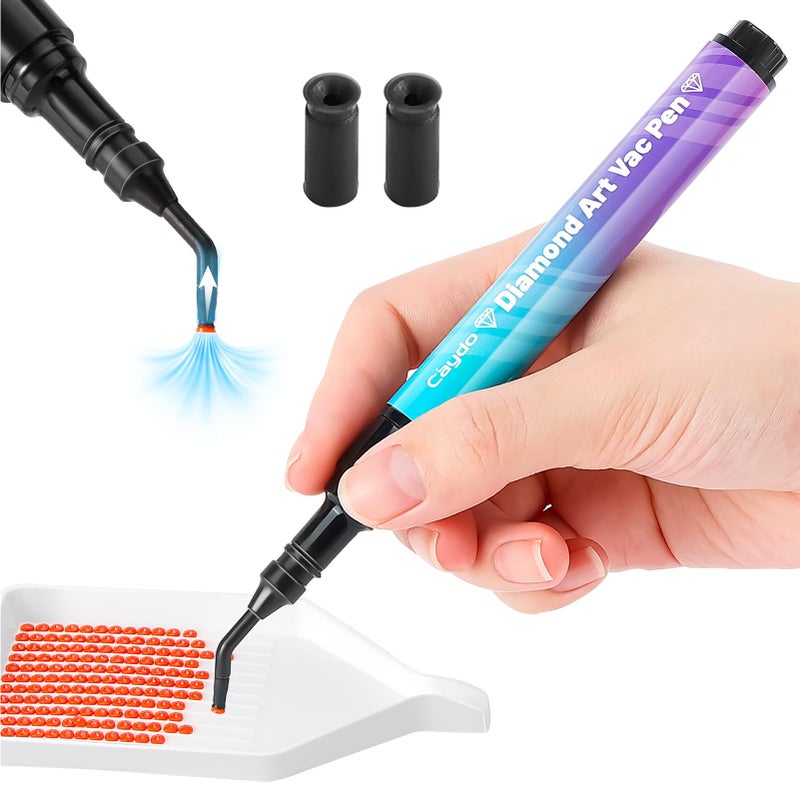 Caydo Ergonomic Diamond Painting Pen with No Wax & No Power Required, Comfort Grip, Unobstructed View Effortless Diamond Art Accessories for Adults - Image 1
