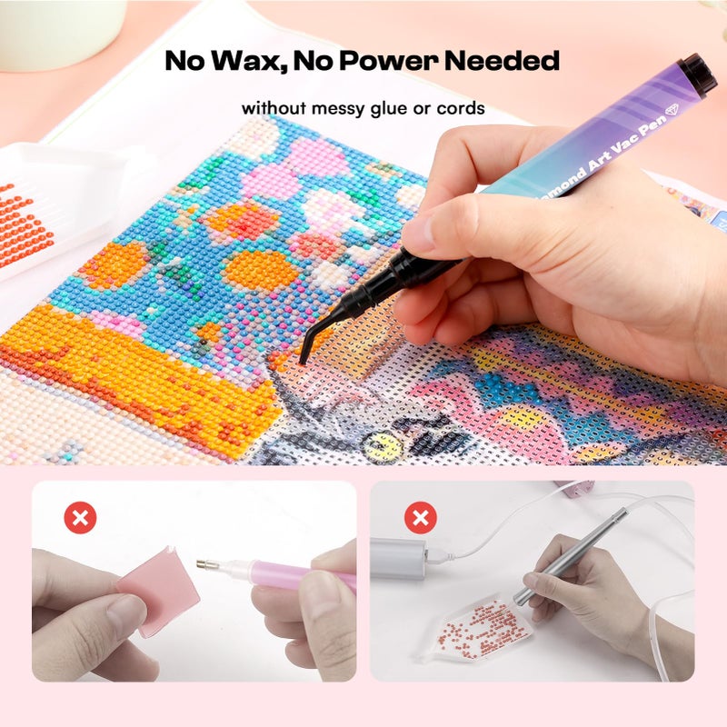 Caydo Ergonomic Diamond Painting Pen with No Wax & No Power Required, Comfort Grip, Unobstructed View Effortless Diamond Art Accessories for Adults - Image 4