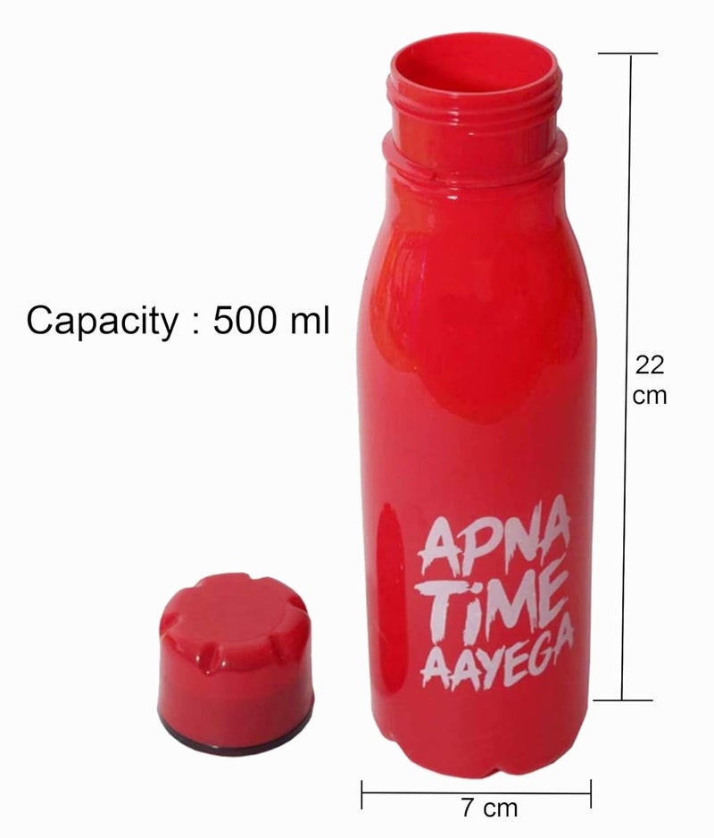 HUHIK ShubhKraft Birthday Return Gift For Kids In BulkApna Time Aayega Water Bottles For Kids Boys Girls Pack of 6 Multicolor - Image 2
