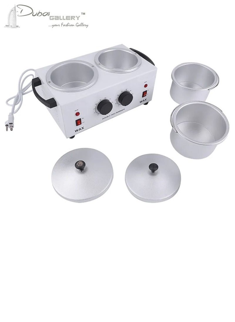 DubaiGallery Double Pot Wax Heater Electric Hair Removal Tool Wax Machine Hands Feet Paraffin Wax Therapy Depilatory Salon Beauty Tool - Image 1
