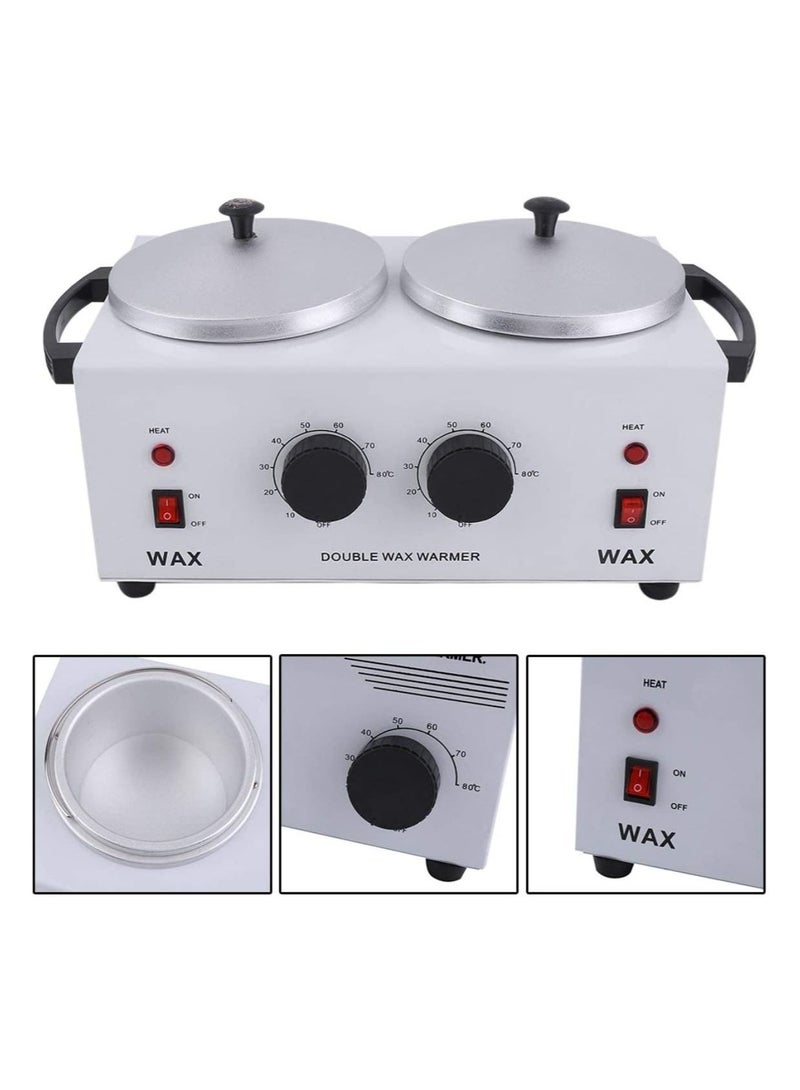 DubaiGallery Double Pot Wax Heater Electric Hair Removal Tool Wax Machine Hands Feet Paraffin Wax Therapy Depilatory Salon Beauty Tool - Image 5