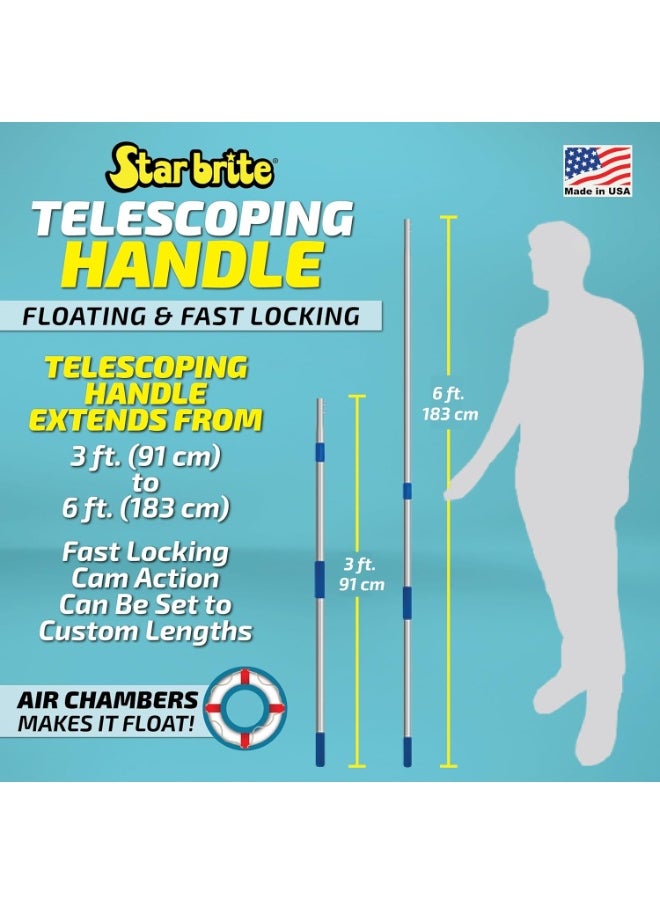 Star Brite STAR BRITE Extend-A-Brush Handles - Fixed & Telescoping Floating Handles - Quick Connect for Boat, RV, Pool, Auto, Home Cleaning - Durable, Versatile Extension Handles for Multiple Accessories  - Image 3