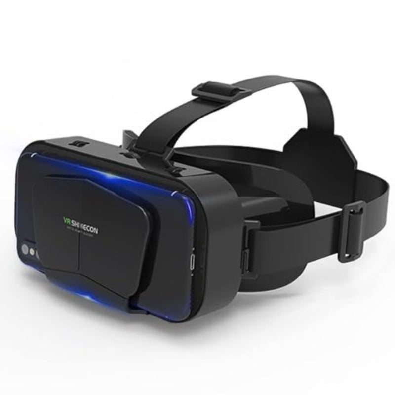 نظارات الواقع الافتراضي VR SHINECON نظارات الواقع الافتراضي ثلاثية الأبعاد للتلفزيون والأفلام وألعاب الفيديو والهواتف الذكية المتوافقة مع iOS Android ضمن شاشة 4.7-7 بوصة، أسود - Image 1