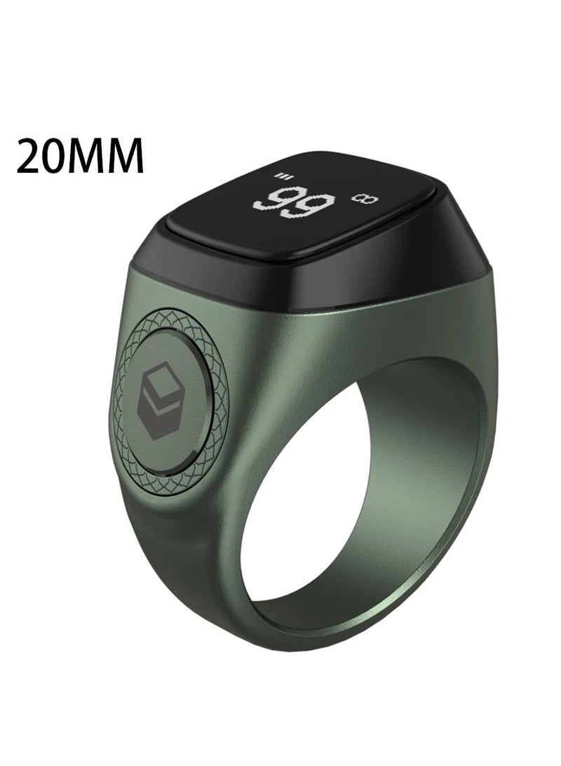 UMEOX Digital Counter Tasbeeh SMART Zikr Ring 20mm Green - Image 1