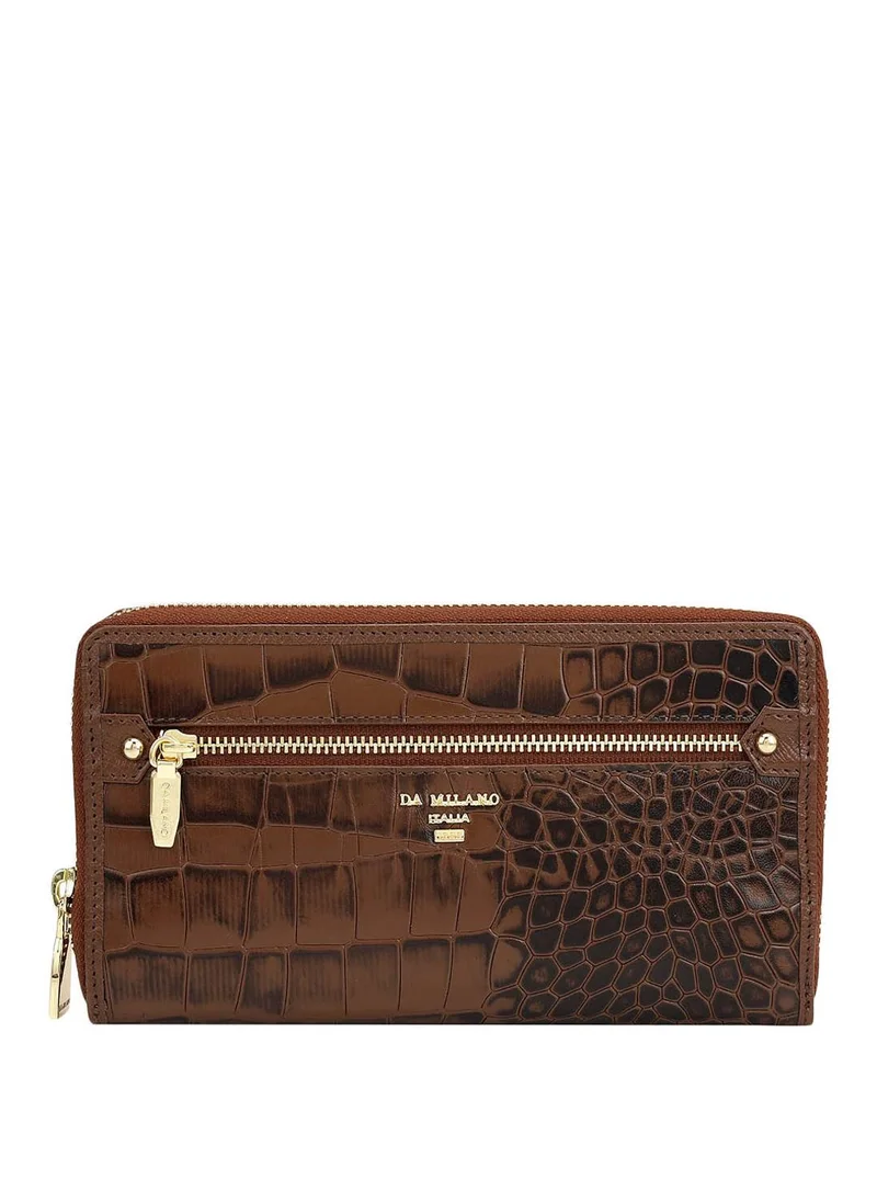 Da Milano Genuine Leather Brown Ladies Wallet