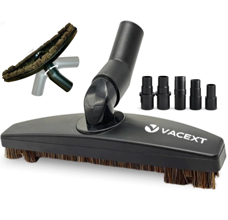 VACEXT Horsehair Hardfloor Attachment for Wood and Tile Floors plus Vacuum Hose Adapter Compatible with Most Vacuum Cleaners Vacuum Attachments Accessories- Small Shop Vac Adapter - Hardwood Floor Attachment - Image 1