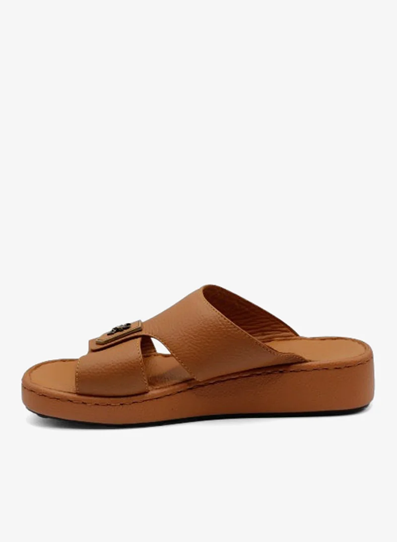 Al Reem Al Reem Z8005 Tan Leather Men's Arabic Sandals