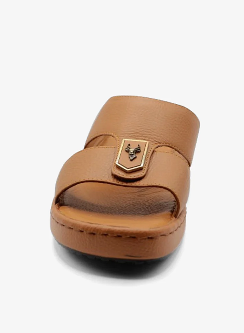 Al Reem Al Reem Z8005 Tan Leather Men's Arabic Sandals