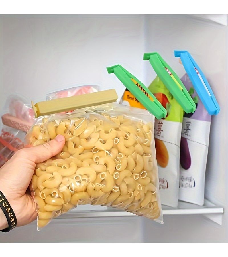 10pcs Color Random Reusable Food Bag Clips Moisture And Dust Proof Sealing Kitchen Organizer - Image 4