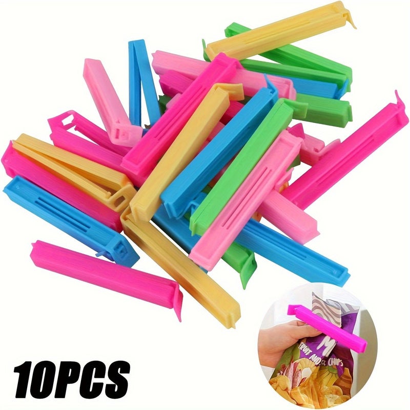 10pcs Color Random Reusable Food Bag Clips Moisture And Dust Proof Sealing Kitchen Organizer - Image 2