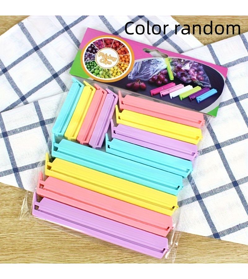 10pcs Color Random Reusable Food Bag Clips Moisture And Dust Proof Sealing Kitchen Organizer - Image 1