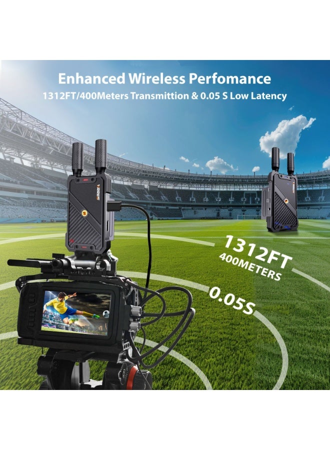 موسع HDMI لاسلكي وناقل فيديو عالي الدقة، 1080P، بمدى طويل 400 متر، مع زمن استجابة منخفض - Image 2