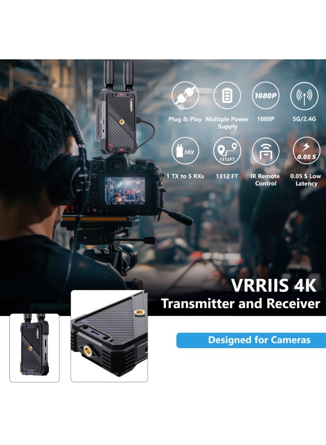 موسع HDMI لاسلكي وناقل فيديو عالي الدقة، 1080P، بمدى طويل 400 متر، مع زمن استجابة منخفض - Image 4