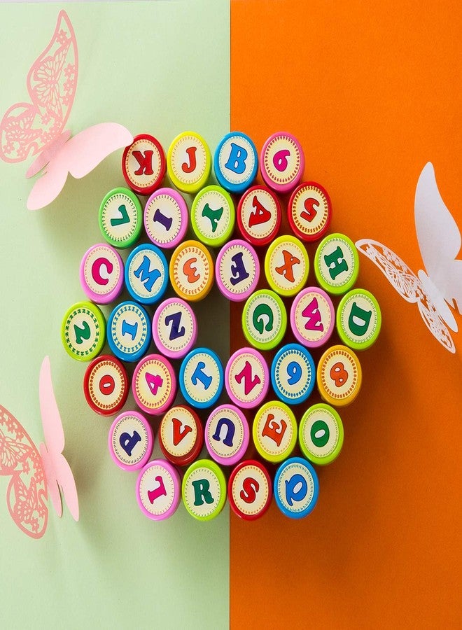KESOTE Number & Alphabet Stamp for Kids, Self Ink Stamps for Kids Birthday Gift, Party Favor, Teacher Stamps - Image 2