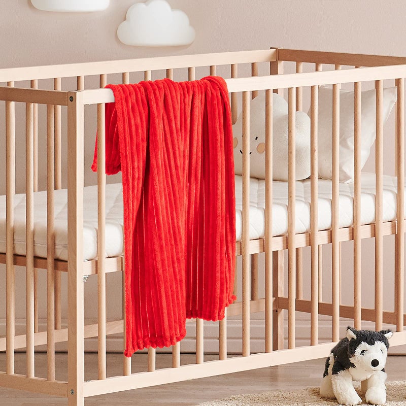 MIULEE Christmas Red Fleece Blanket with Stripe Pattern Fuzzy Flannel Soft Warm Throw Blanket Plush Cozy Boho Decor 30"x40" - Image 4