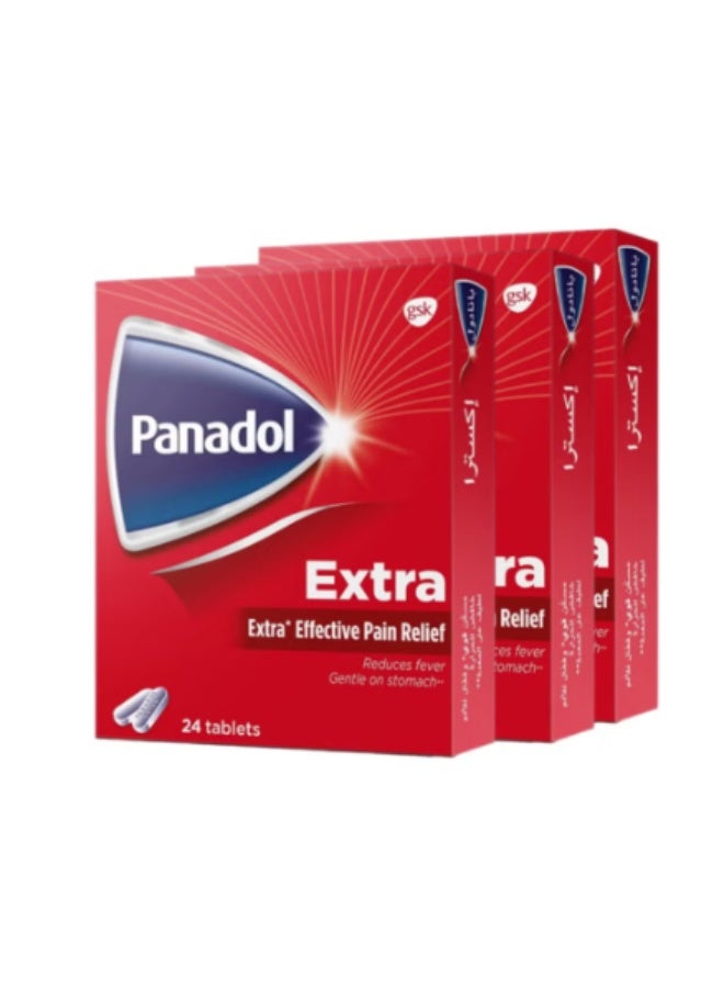 بانادول عبوة من 3 أقراص إضافية 24 قطعة - Image 1