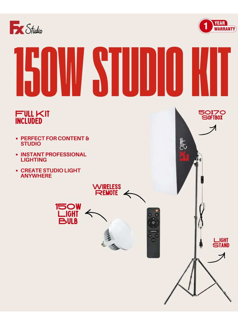 اف اكس ستوديو SB5070 Set Bi-color 150W ( Softbox + Stands + PA ) - Image 2