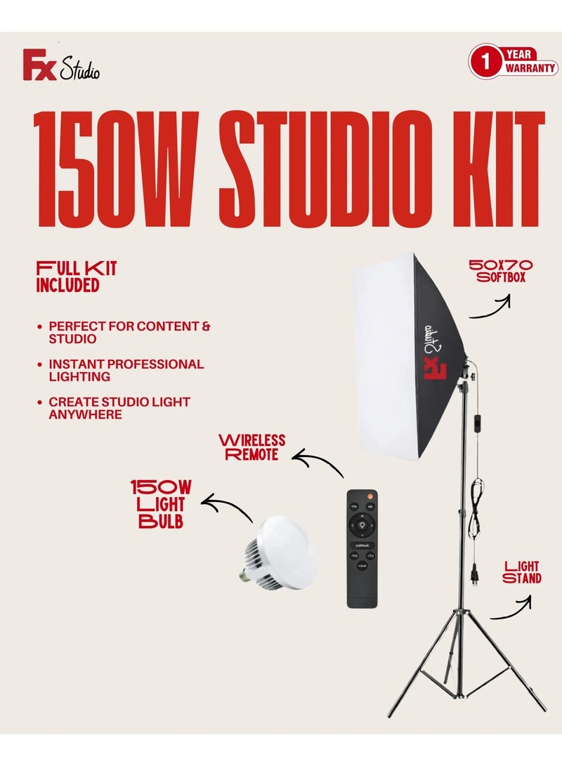 FX Studio SB5070 Set Bi-color 150W ( Softbox + Stands + PA ) - Image 2