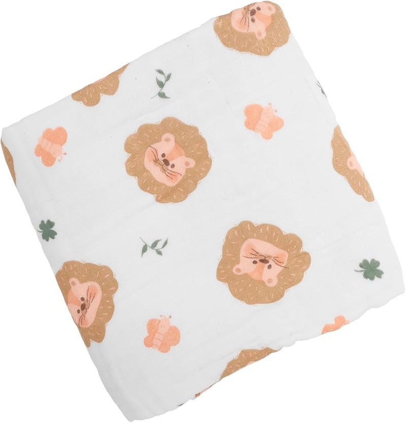 Soft Breathable Cotton Muslin Receiving Blanket for Newborn Boys Lightweight Nursery Stroller - Image 1