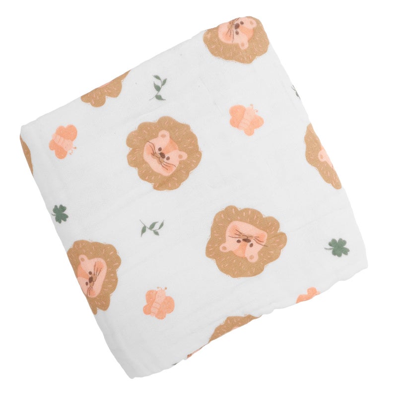 Soft Breathable Cotton Muslin Receiving Blanket for Newborn Boys Lightweight Nursery Stroller - Image 2