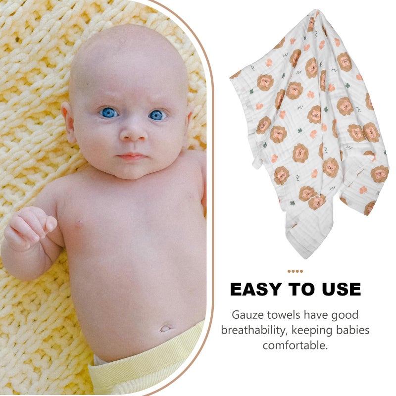 Soft Breathable Cotton Muslin Receiving Blanket for Newborn Boys Lightweight Nursery Stroller - Image 4