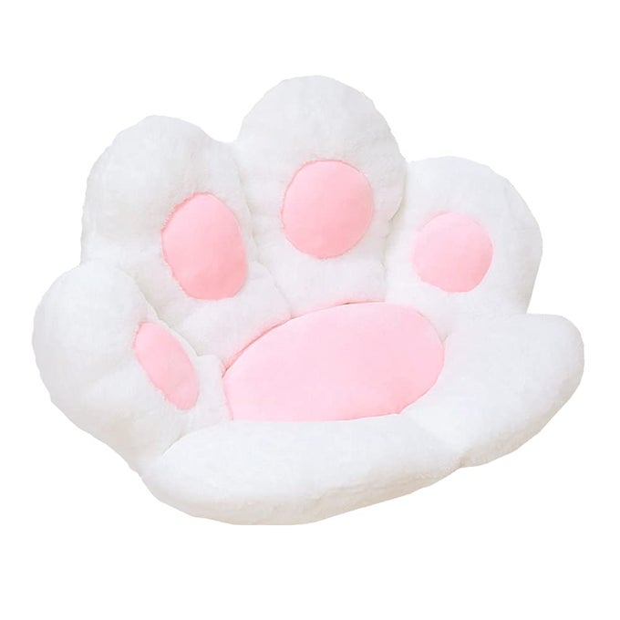 Cat Paw Cushion Lazy Sofa Seat Cushion Cute seat Cushion for Office Chair Game Chair or Sofa Flower Floor Pillow Home Decoration White 275 X 315 inches