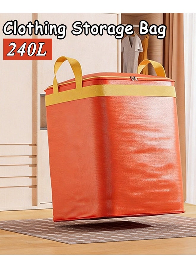 240L Heavy Duty Extra Large Moving Bags with Strong Handles & Drawstring Closure, Sturdy Durable Clothes Storage Bags, Moving Packing Bag for Clothes, Quilts & Household Organization - Image 1