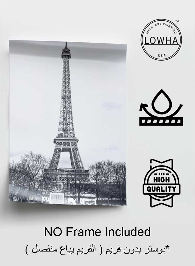 LOWHA Poster Painting Art With Four Separate Pieces Of Double-Sided Stickers Paris Eiffel Tower For Home Bedroom Living Room And Office Decor  - Image 3