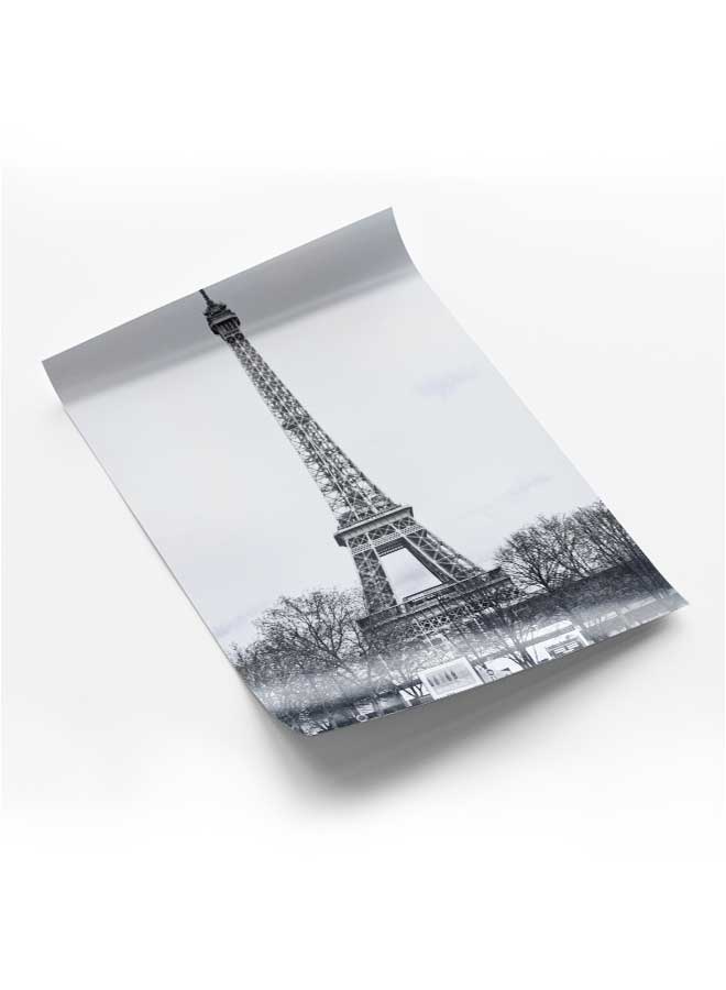 LOWHA Poster Painting Art With Four Separate Pieces Of Double-Sided Stickers Paris Eiffel Tower For Home Bedroom Living Room And Office Decor  - Image 1