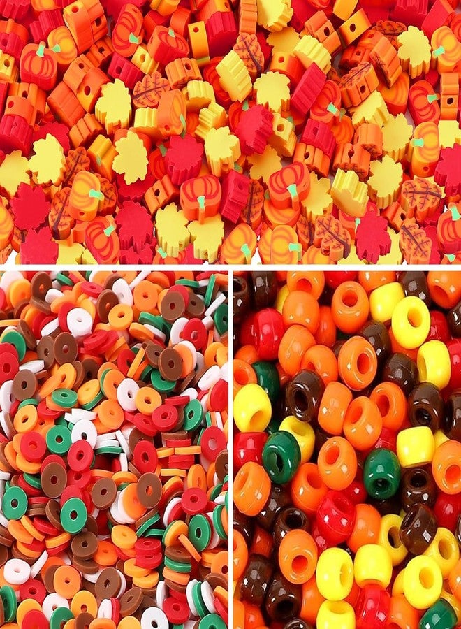 BBita Thanksgiving Fall Clay Beads Charms Friendship Bracelet Necklace Earring Jewelry Making kit, Accessories for Arts Crafts DIY Birthday Gifts for Women Girls - Image 5