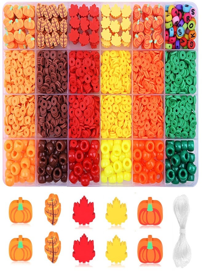 BBita Thanksgiving Fall Clay Beads Charms Friendship Bracelet Necklace Earring Jewelry Making kit, Accessories for Arts Crafts DIY Birthday Gifts for Women Girls - Image 1