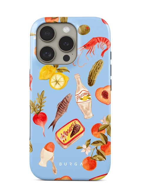 iPhone 16 pro Case, 2 Piece Hard Shell + TPU Silicone Interior, Shock Absorption, All Port Accessible, Raised Bezel For Screen & Camera Protection, Never Fading HQ Print,Al Fresco