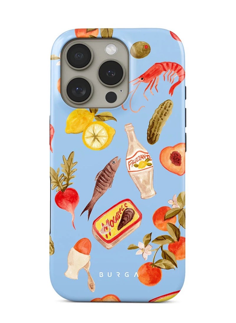 iPhone 16 pro Case, 2 Piece Hard Shell + TPU Silicone Interior, Shock Absorption, All Port Accessible, Raised Bezel For Screen & Camera Protection, Never Fading HQ Print,Al Fresco
