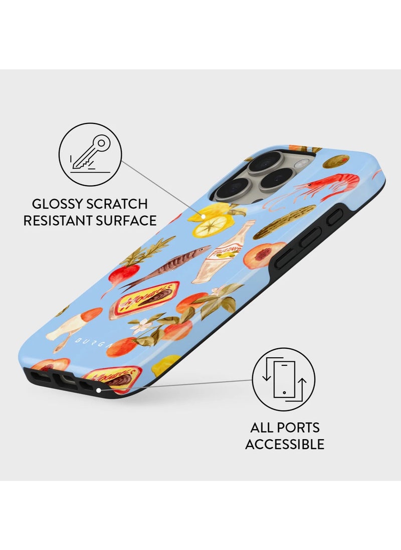 iPhone 16 pro Case, 2 Piece Hard Shell + TPU Silicone Interior, Shock Absorption, All Port Accessible, Raised Bezel For Screen & Camera Protection, Never Fading HQ Print,Al Fresco
