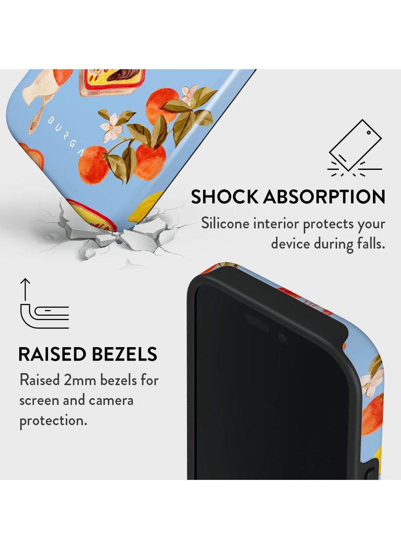 iPhone 16 pro Case, 2 Piece Hard Shell + TPU Silicone Interior, Shock Absorption, All Port Accessible, Raised Bezel For Screen & Camera Protection, Never Fading HQ Print,Al Fresco