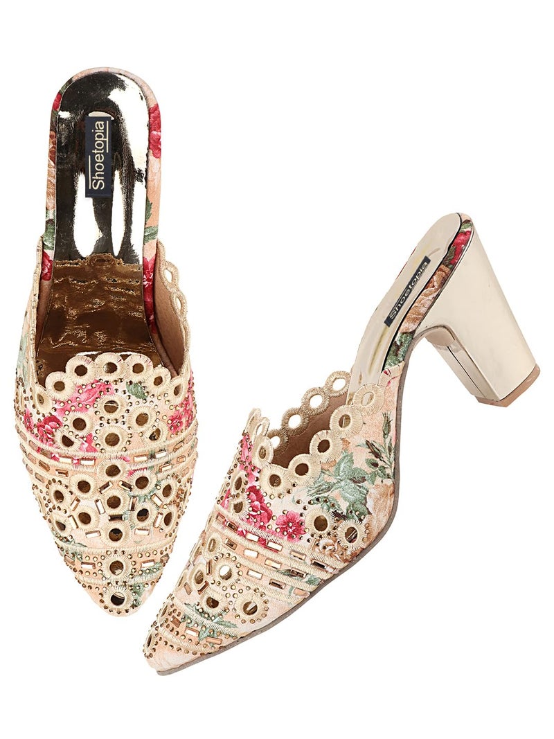 Shoetopia صندل بانتو بكعب للنساء من شوتوبيا - Image 1