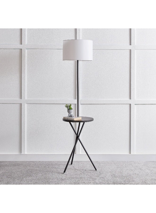 Home Box Omega Metal Floor Lamp with Side Table and Fabric Shade 37 x 163 x 37 cm  - Image 2